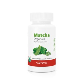 VIZANA NUTRITION | Matcha Orgánica Certificada en Cápsulas Pullulan Orgánicas USDA (90 Caps-400mg)
