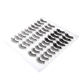 TOVINANNA 20 Pairs Artificial False Eyelashes Fake Eyelashes Segmented False Eyelash Natural Makeup False Eyelashes Fluffy Faux Lashes Artificial Eyelashes Natural False Eyelashes Black