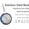MsMk Non stick frying pan set with lid Blue, 12-inch