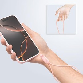 ‌E-Tree Paquete de 2 Lanyards Multiusos para Muñeca, Correa de Mano para Funda de Celular, Cámara, Airpods, Llaves, Llavero, USB, Cartera, Tarjeta de Identificación, Gris y Rosa‌
