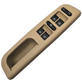 SWITCHDOCTOR Fully Assembled Window Master Switch and Bezel Set for 1999-2005 Volkswagen Jetta (Tan)