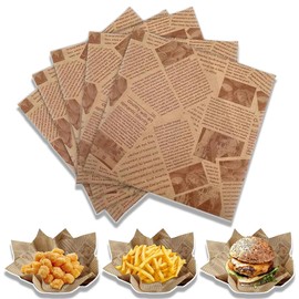 TUDOUZZZ Cooking Sheet, Wax Paper, 7.1 x 7.1 inches (18 x 18 cm), Pack of 100 Fashionable Wrapping Paper, Candy Sheets, Sandwich Wrapping, Tempura Wrapping, Fried Food, Sheet Basketliner, Fashionable,