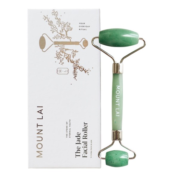 Mount Lai - The De-Puffing Jade Facial Roller | Jade Roller Face Massager to De-Puff, Soothe, and Reveal Radiant Skin | Jade Facial Roller for Women