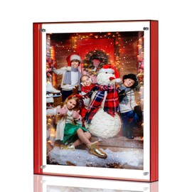 MFoffice 10x12 Picture Frames,Stunning Color Acrylic Photo Frames,Use as 10x12, 10x10, 9X12, 8x10, 8.5x11 Picture Frame and Acrylic Decorative Tray, Red, 1Pack