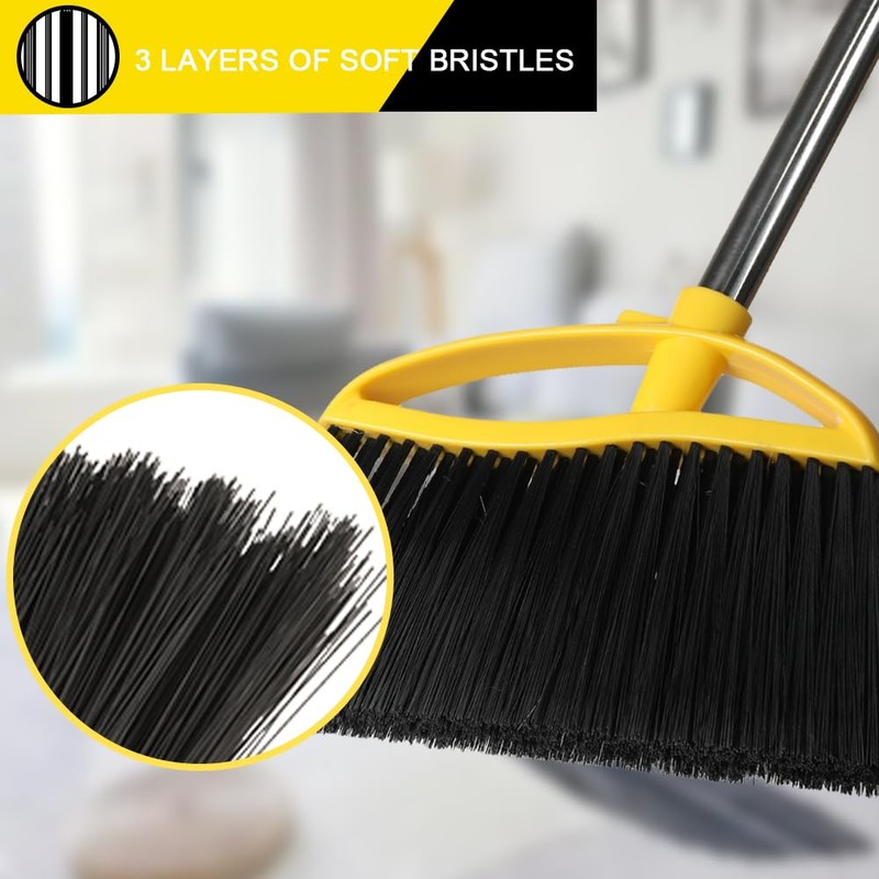 Soft Bristles Broom Indoor Angle Broom with Long Handle Soft