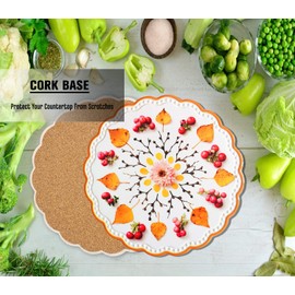 Ceramic Stone Trivets for Hot Pots and Pans, Versatile Trivet with Cork Base, Heat Resistant Mats for Countertop, Trivets for Hot Dishes, Set of 4