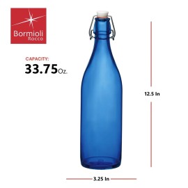 Bormioli Rocco Giara Bottle, Set of 2 - Blue