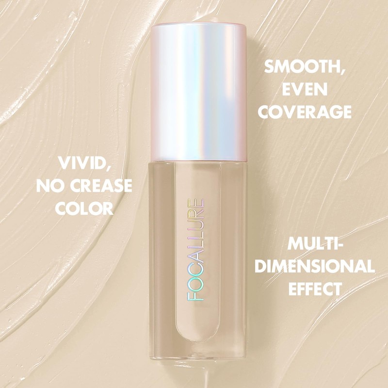 FOCALLURE ALL-OVER Liquid Eyeshadow, Long Lasting Shimmer Eye Shadow, Multi-Dimensional