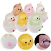 VICASKY 18 Pcs Baby Glow-in-the-Dark Animals Small Easter Chicken Rabbit