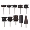 Operitacx 10pcs Leather Burnisher Tool Kit Ebony Polished Leather for
