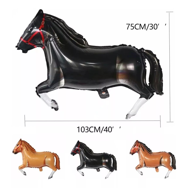 Feawiai 3 Globo Metálico Grande De Caballo 103 Cms Fiesta