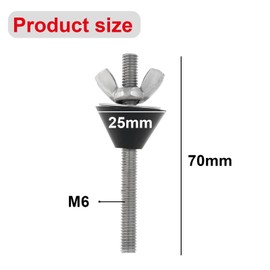 GIONAR 4 Sets M6x70mm Toilet Seat Hinge Repair Kit, Stainless Steel Toilet Seat Fittings, Non-Slip Toilet Seat Fixing Set, Bottom Hinges for Wobbly Seats, Toilet Hinge Repair Fittings