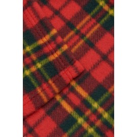 Adore Home Soft and Warm Single 120x150cm Tartan Check Printed Fleece Throw for Sofa Bed Travel Car Blanket (Red, Check)