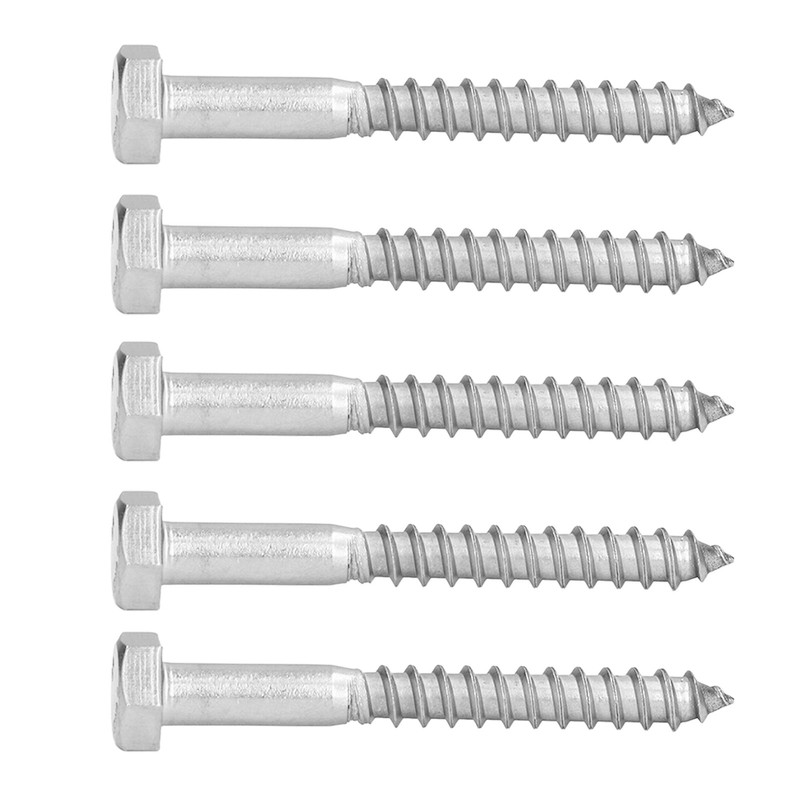 304 Stainless Steel Half Thread Bolt Wood Hex Lag Screws
