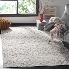 Safavieh Adirondack Collection ADR131C Light Grey Vintage Geometric Area Rug (8' x 10')