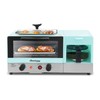 Elite Gourmet Americana 2 Slice, 9.5" Griddle with Glass Lid,