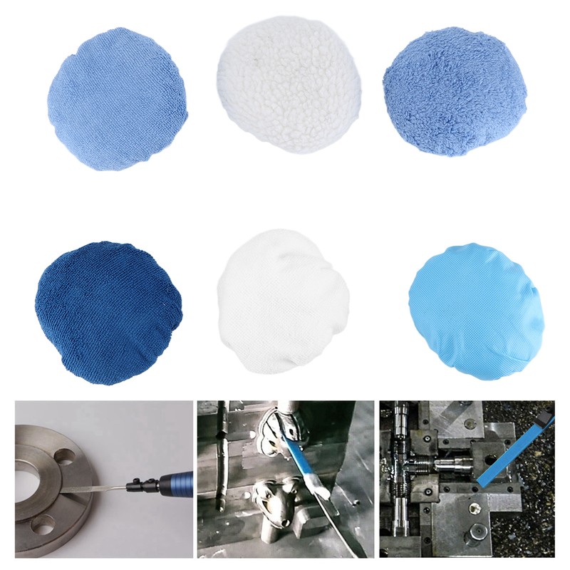 28Pcs Buffer Bonnets 4 Materials Polishing Waxers Pads Bonnet for