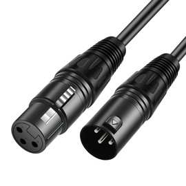OnrySxn XLR Cable 6.6FT, XLR Speaker Cable 2m 3 Pin Stereo Microphone Lead Male to Female Extender for Microphones Studio Power Amplifier Mixer Desk Professional Recording Sound Consoles Live Stage