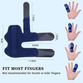 NUOOO Finger Splint Snap Support Finger Support Splints Pack of 2 for Trigger Finger Hammer Finger Arthritis Broken RSI Finger Stabiliser Blue for Work Kitchen Garden Sculpture
