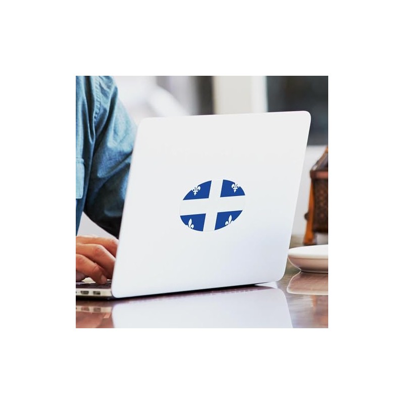 CafePress Quebec Flag Oval Car Bumper Sticker