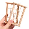 Housoutil Miniature Furniture Wooden Windows: 2 Pieces Mini Window Frame