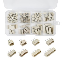 Harrisen JST-ZH 1.5 mm Plug Kit, 2/3/4/5/6/7/8/10 Pin Housing Plug, 1.5 mm Pitch JST Adapter ZH 1.5 mm Plug for 3D Printer, Flight Controller Pack of 117