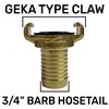 Garden Watering Solid Brass geka Style hosepipe Claw Fittings/connectors (Pack