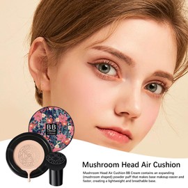 Mushroom Héad Air Cushion CC Cream - BB Cream Face Makeup Foundation | Cream Face Makeup Foundation | BB Cream Foundation Makeup | Face Makeup Air Cushion | Moisturizing Concealer Makeup Base