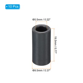 PATIKIL Ferrite Toroid Core 0.4 Inch ADx 0.2 Inch ID x 0.8 Inch H Ferrite Rings Transformer Ferrite Toroid Cores for EMI/RFI Filters Black Pack of 10