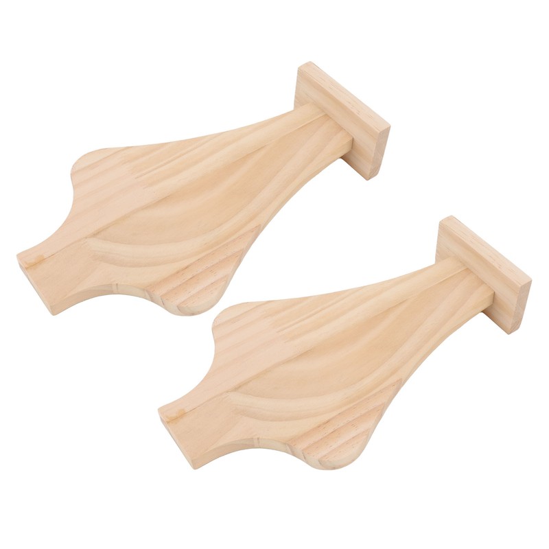 2pcs Wooden Necklace Display Stand Vase Shaped Light Weight Solid