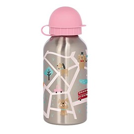 SIGIKID 25141 Stainless Steel Drinking Bottle Cat Green Children's Bottle Girls Accessories Recommended from 3 Years Pink 400 ml 6.6 x 17 x 6.6