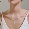 EJARY Cross Necklace for Women Butterfly 925 Sterling Silver March