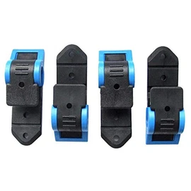 KLICK-FIX Swivel Hook for City Twist Hook, Adults Unisex, Black/Blue, 4er Beutel