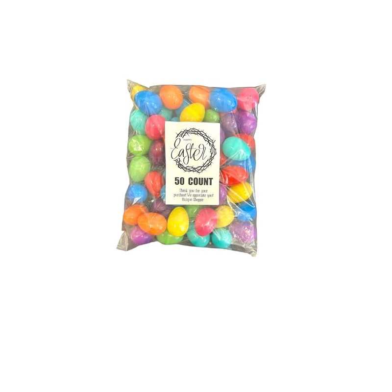 Pre Filled Chocolate Candy Plastic Easter Eggs with Free Unique