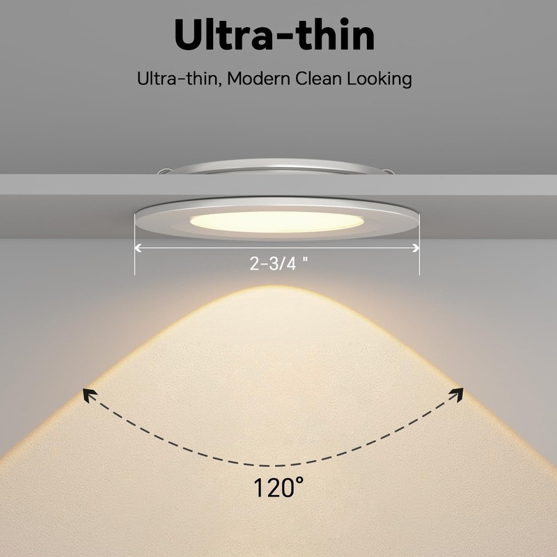 acegoo RV 2.75" Recessed LED Ceiling Light 12V Ultra-Thin Puck