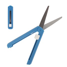 JubileeYarn Push Open Folding Safety Scissors - Dark Blue - 1 Pair