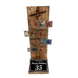 Original Funny Money Gifts for 35th Birthday Gift Ideas for Men and Women - Mouse Trap Text Black/W Happy Birthday 35th Birthday