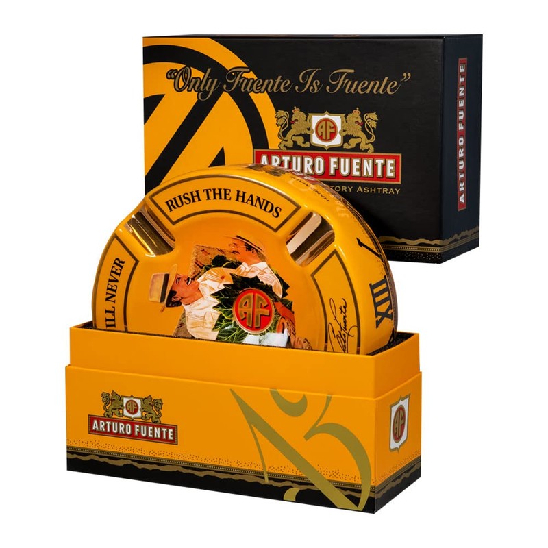 Arturo Fuente Hands Of Time Cigar Ashtray (OpusX Oscuro Yellow)