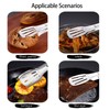 2Pcs Stainless Steel Kitchen Tongs, BBQ Tongs,Grill Tongs,Non Stick Heat