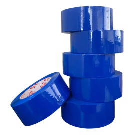 Cinta Adhesiva Acrílica Mr Tape Azul 48mmx150m Pack 6 Piezas para Cartón