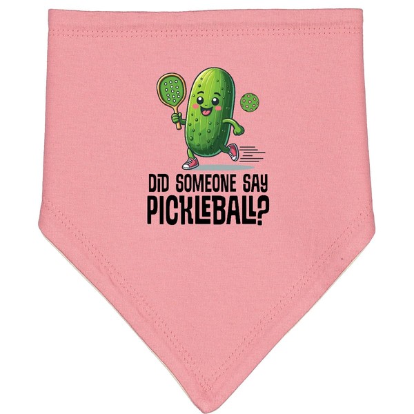 inktastic Funny Pickleball Player Quote Baby Bandana Bib Mauve and