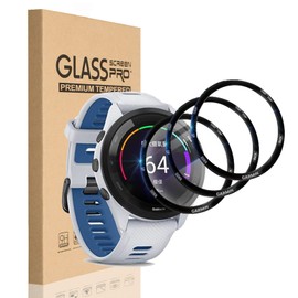 HEYUS [3 Pack] for Garmin Forerunner 265 Screen Protector, 3D Curved Full Coverage Black Edge Anti-Scratch Anti-Bubble HD Clear Flexible Protective Film for Garmin Forerunner 265 46MM