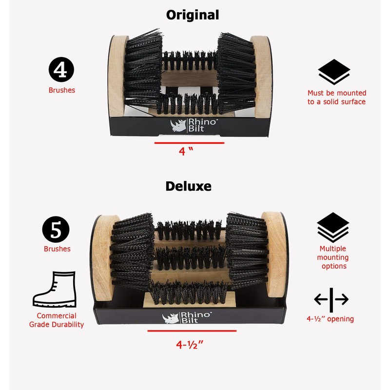 Boot Scraper, THE Original Rhino Bilt All-in-One Scrubber! Brush, Scraper