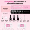 Gel Toe Nail Press ons kit with UV Light, French
