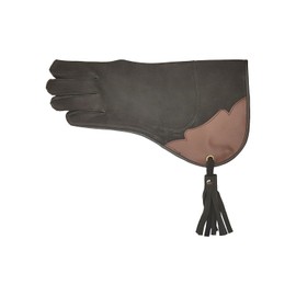VlaMiTex J52 Falconry Gloves for Hawks and Hawks Birds of Prey Leather Black (Size M)