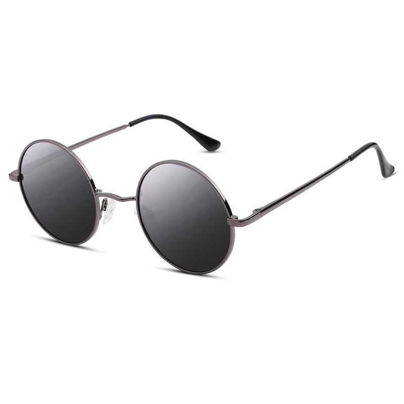 Pro Acme Retro Small Round Polarised Sunglasses for Men Women,