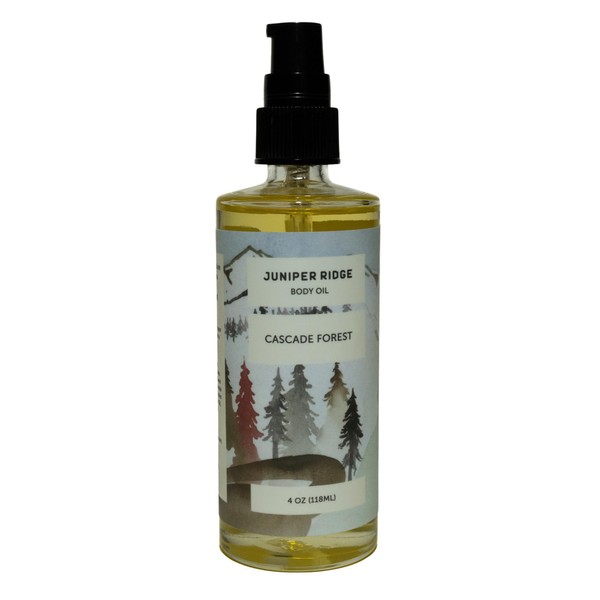 Juniper Ridge Cascade Forest Moisturizing Body Oil - Hydrating Skin Care - Scented with Essential Oils - Perservative Free - 4oz - Packaging May Vary
