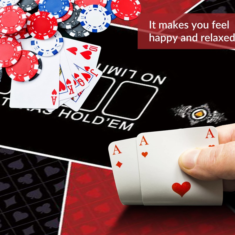 nuveti Poker Mat - 94 x47inch Non-Slip Poker Table Game