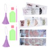 2 Set Diamond Bookmarks 5D DIY Painting Crystal Embroidery Tassel