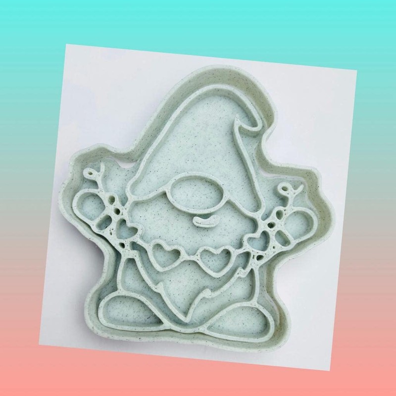Set of 3 Valentine Love Gnome Cookie Cutters